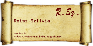 Reisz Szilvia névjegykártya